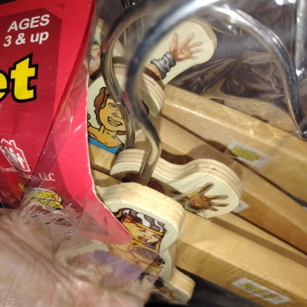 Almighty Heroes Bible Wooden Kids Clothes Hangers By Family Values -10